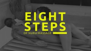 asian masseuse giving man a nuru massage outcall on top of nuru mattress with nuru gel in London